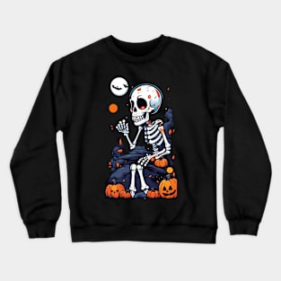 Halloween - Skeleton in the Moonlight Crewneck Sweatshirt